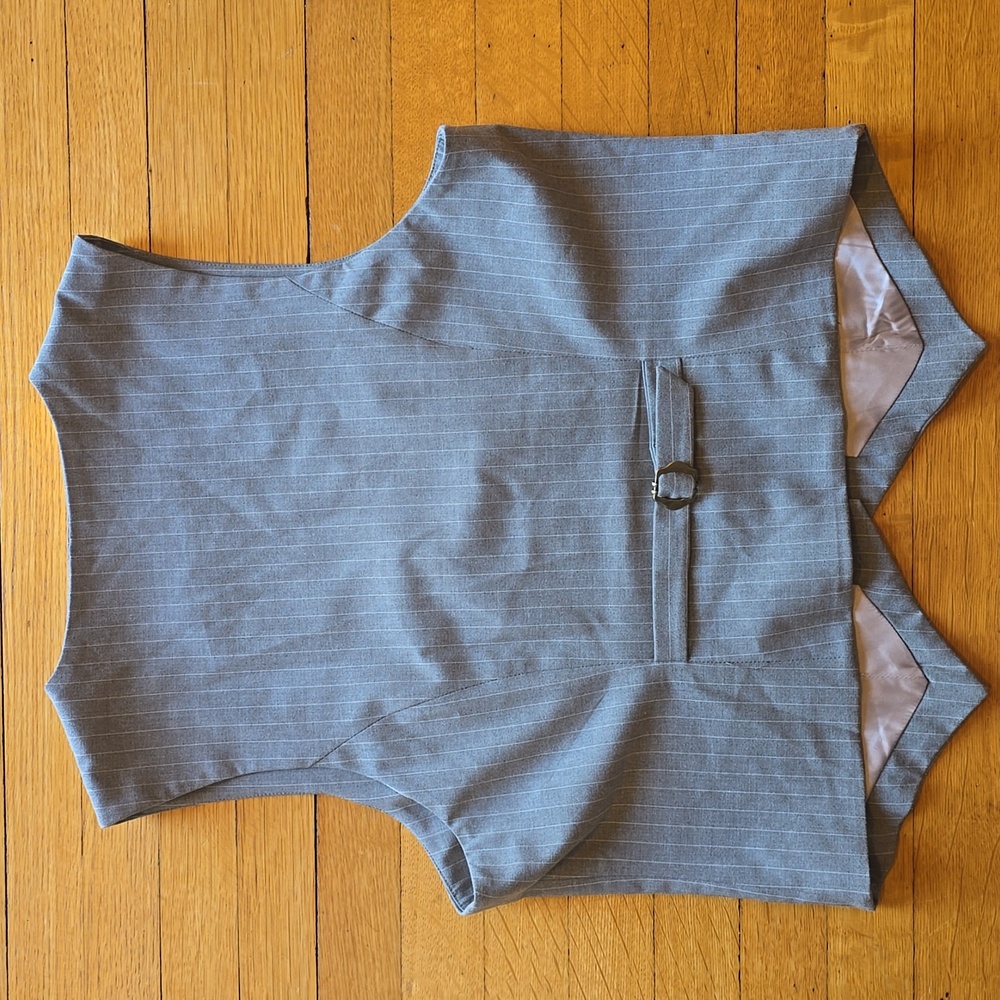 Heartloom, Light Gray Pinstripe Vest, EUC, Women's L - Picture 2 of 13